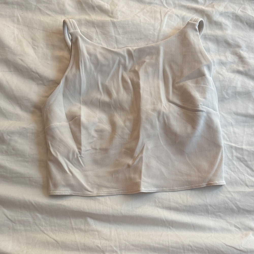 lululemon athletica White Ribbed Tank Top